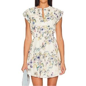 REVOLVE Cream Floral Mini Dress